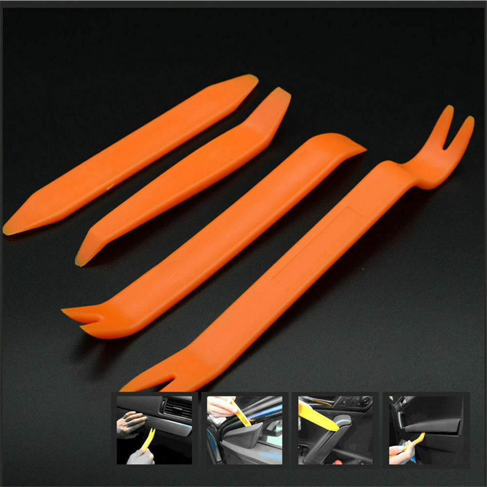 4pcs Car Radio Door Body Clip Panel Trim Dash Audio Plastic Removal Pry Tool Kit