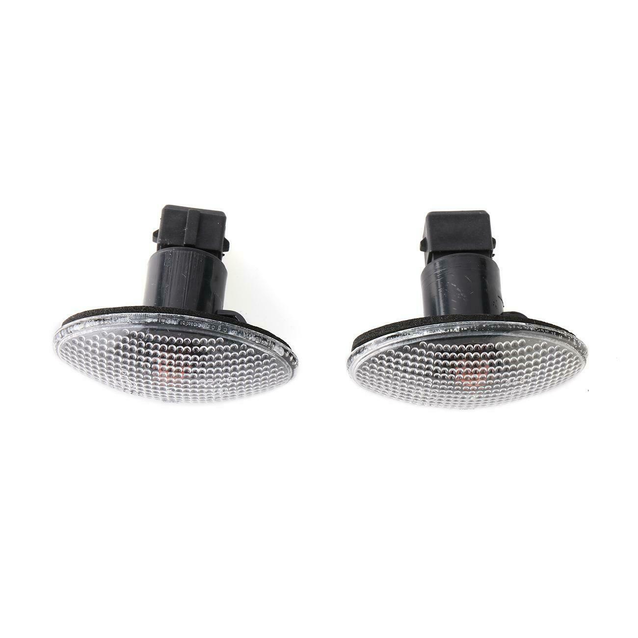 4PCS Side Marker Indicator Light Lens W/Bulbs For Ford Transit MK6 MK7 2000-2013