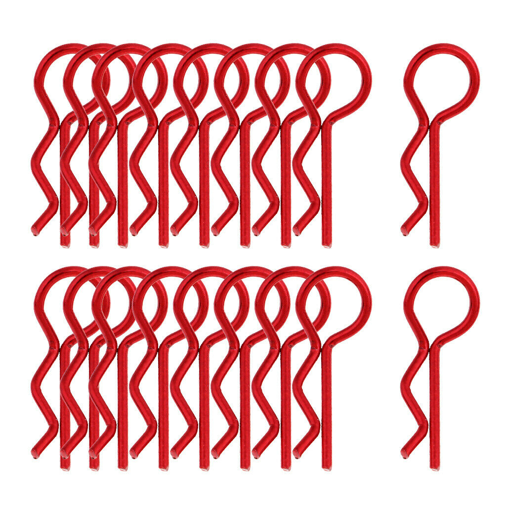 40Pcs Metal RC Car Cover Clips R Pins for 1:10 1:12 1:16 1:8 RC Truck Accs