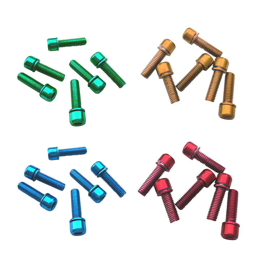 Set of 24Pcs, Cycling Bike Screws M5 x 18 Carbon Steel Bicycle Disc Brake