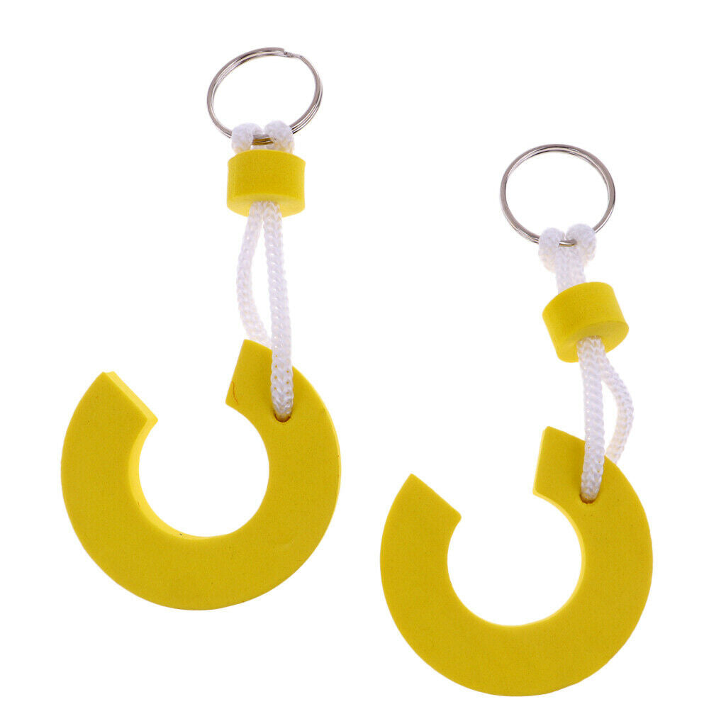 2 Pieces EVA Floating Keychain Keyring Kayak Water Sports Key Float Buoy