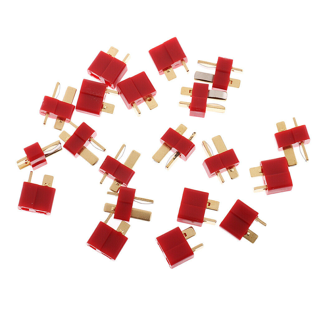 10 Pairs T Plug Connectors Male Female for RC LiPo Battery ESC