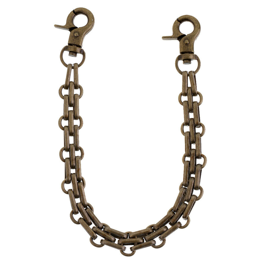 2x Metal Pocket Handle Handbag Wallet Bag Chains 9.84" Strap with Buckle