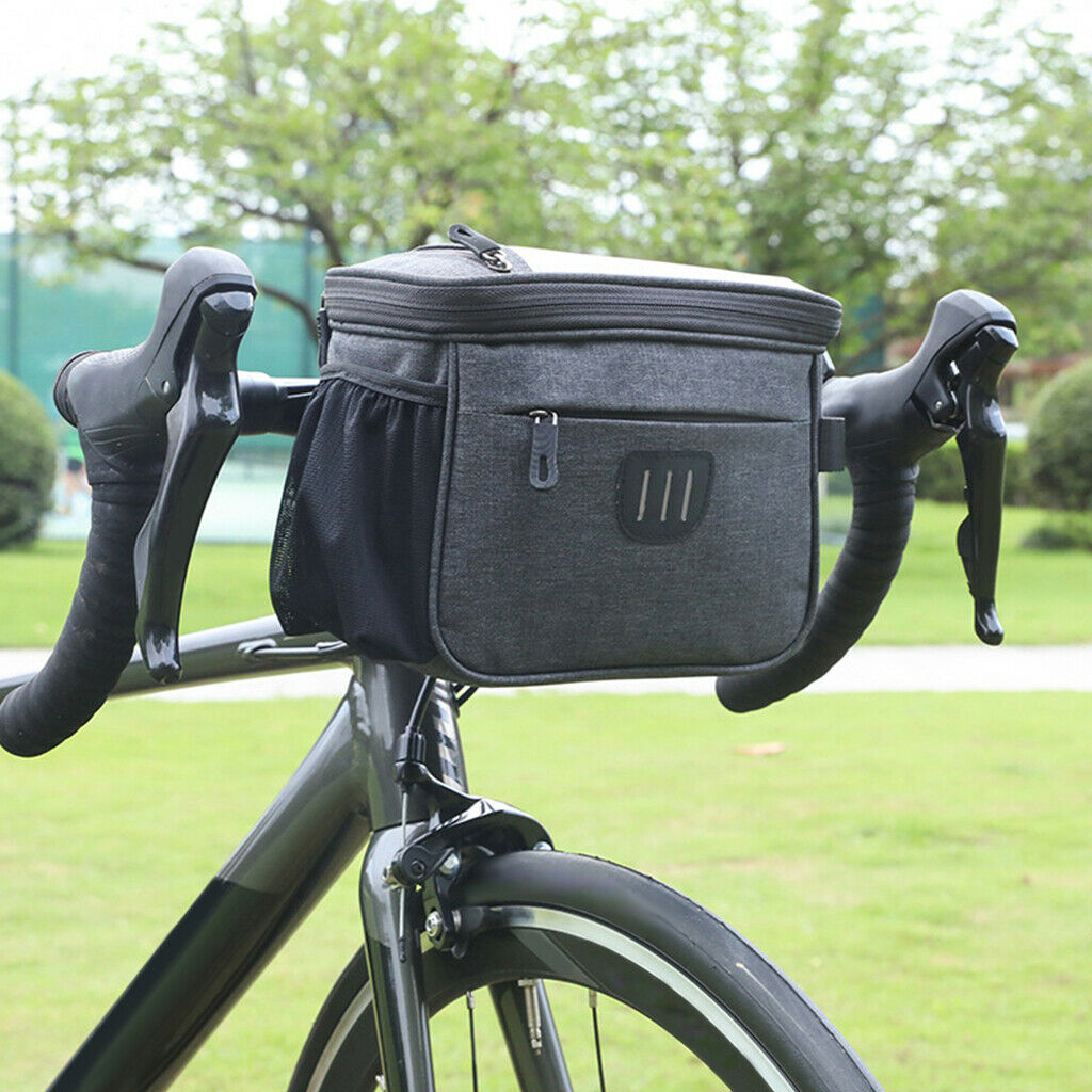 Bike Basket with Phone Bag High Capacity Accessories for Outdoor Travel