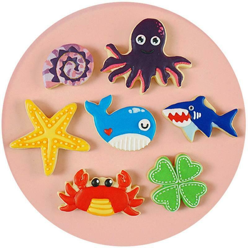 Under the Sea Cookie Cutter Set Stainless Steel Biscuit Cutters Molds Shark DIY