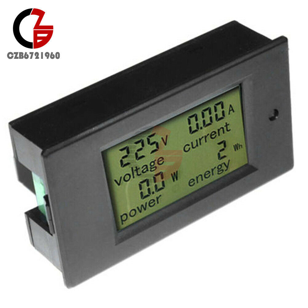 50A LCD Power Panel Meter Power Energy Monitor Voltmeter Ammeter DC 6.5~100V