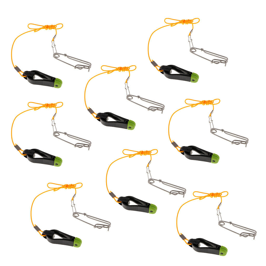 8pcs Power Grip Plus Release Clip, 17-Inch Leader with Snap, Downrigger Gears