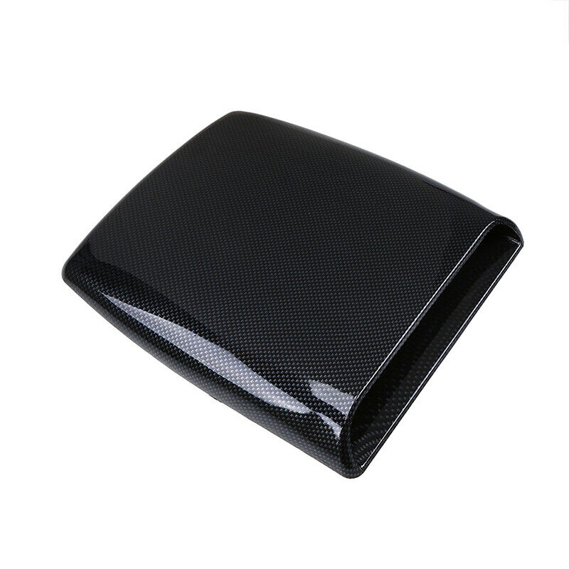 Carbon Fiber Car Air Flow Decor Intake Fender Hood Scoop Bonnet Vent Cover Trim
