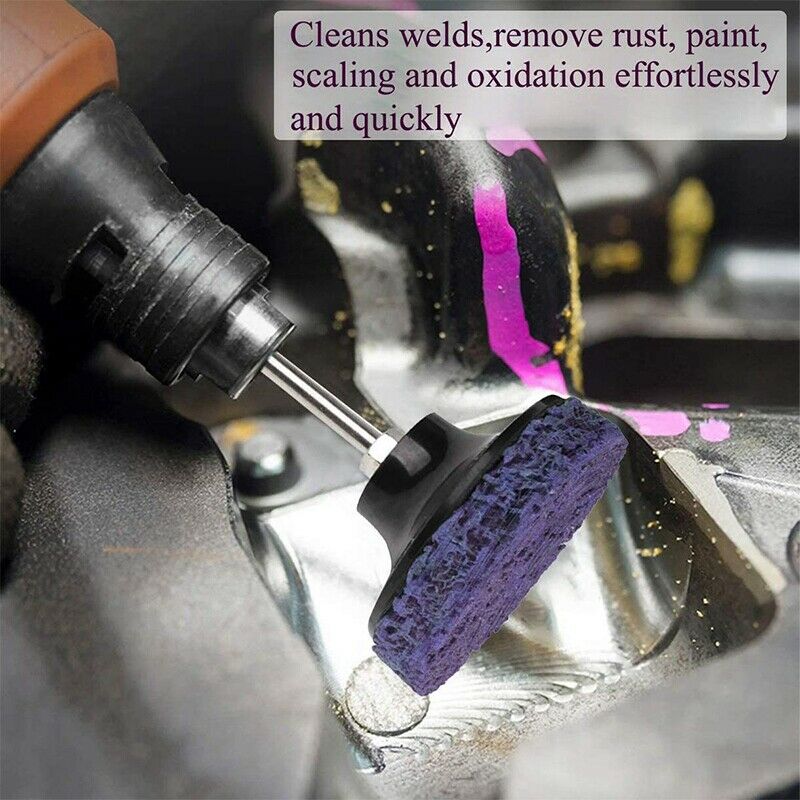 20Pack 2inch  Change Easy Strip Discs +1Pack 1/4inch Holder for Removes Rust, D6