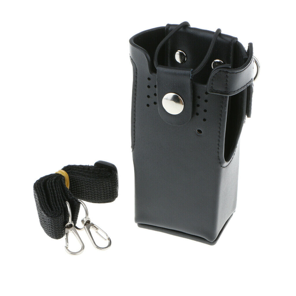 Walkie-Talkie PU Leather Belt Pouch for  Radio GP328 GP338 GP340 GP380 PTX760