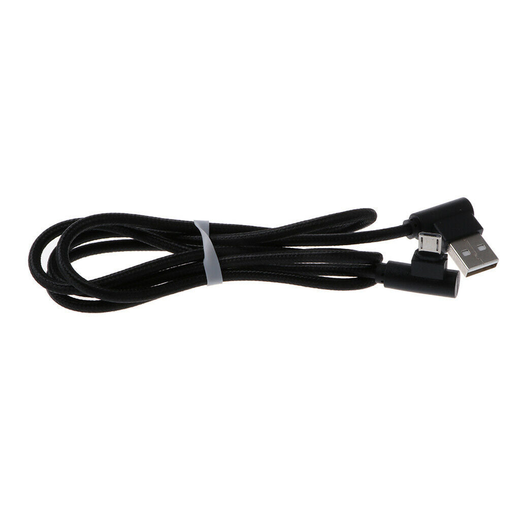 Metal Winding Micro USB Charging & Data Cable For Android Devices Black black