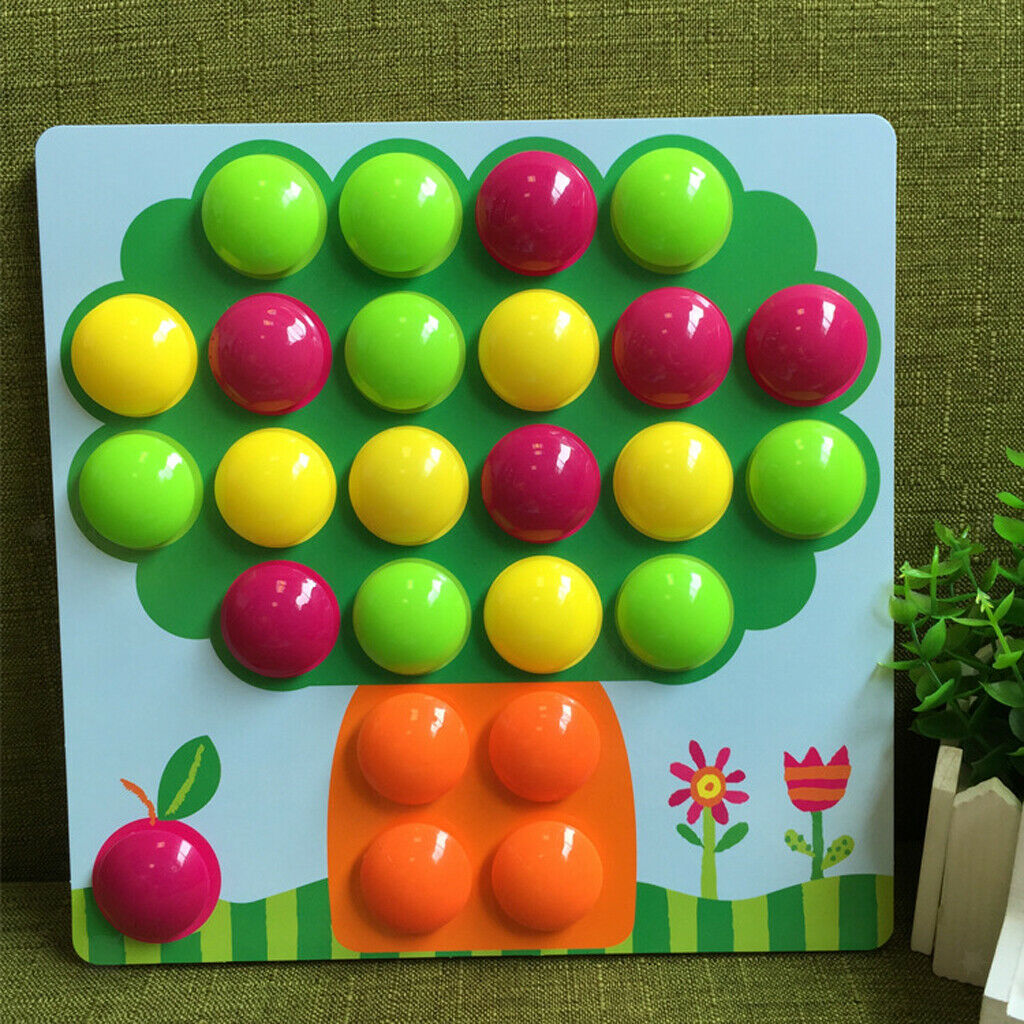 Kid Motor Skills Color Matching Mosaic Pegboard Educational Preschool Games