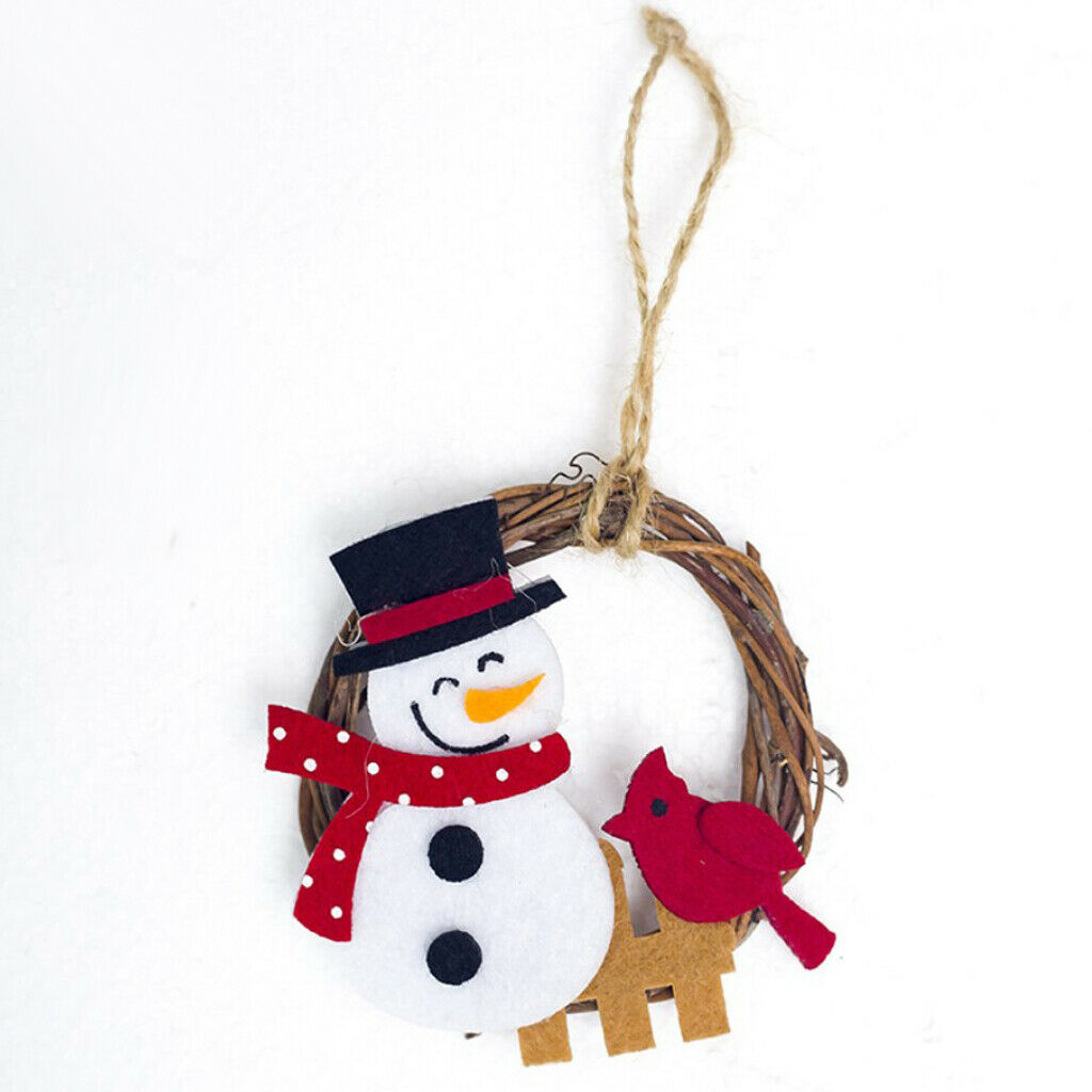 4x Assorted Christmas Wreath Rattan Christmas Tree  Decoration