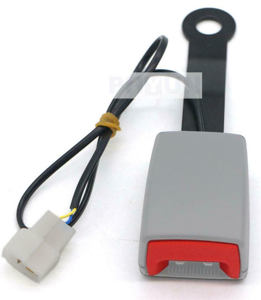 7/8" Car SUV Front Seat Belt Buckle Padding Socket Connector & Warning Cable