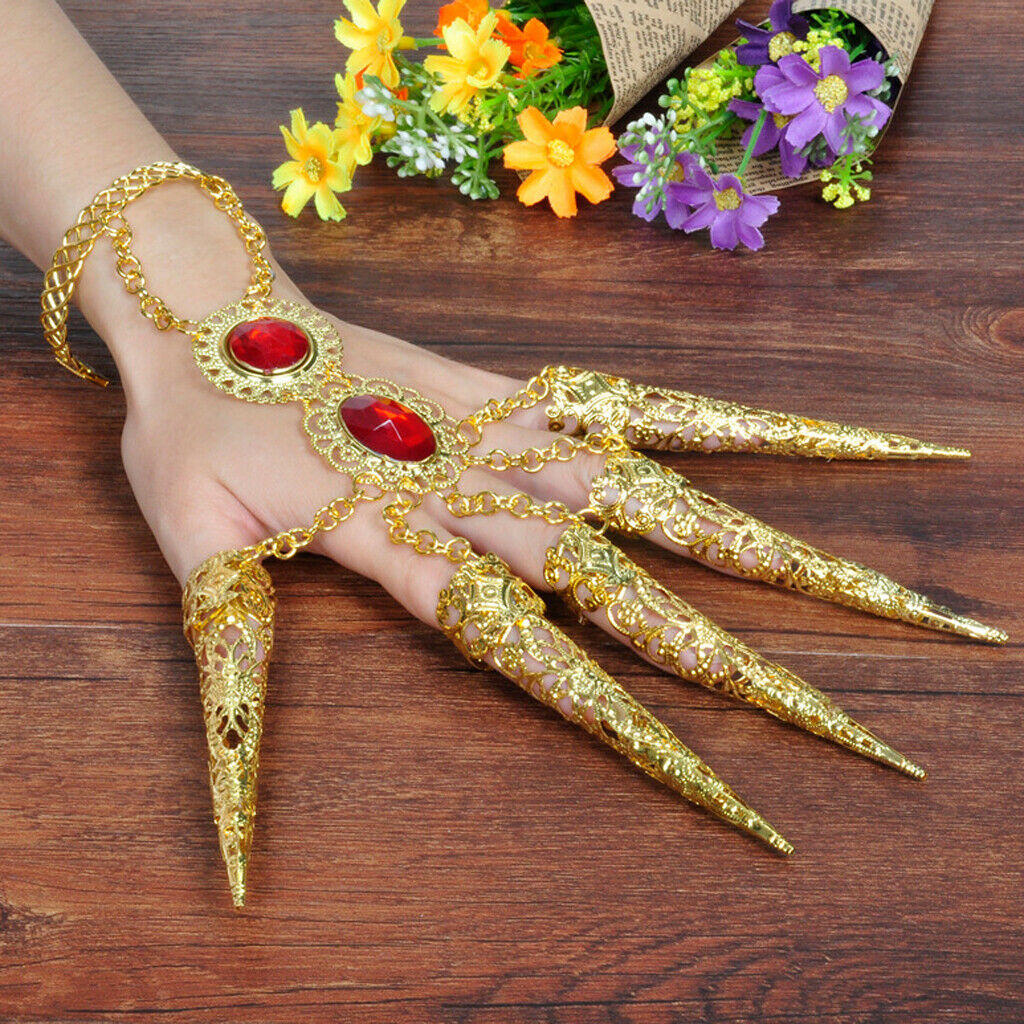 Belly Dance Long Fingernail Bracelet Gypsy Egyptian Jewelry Dancing Tools