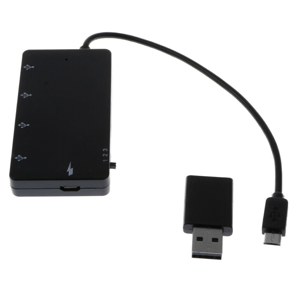 4-Port Micro USB OTG Hub Host Charging Cable Adapter Converter For Android