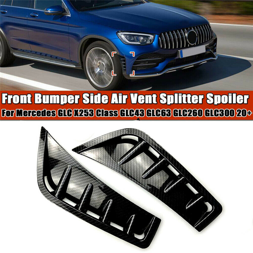 For Mercedes X253 Class GLC Series Front Bumper Side Air Vent Splitter Spoiler