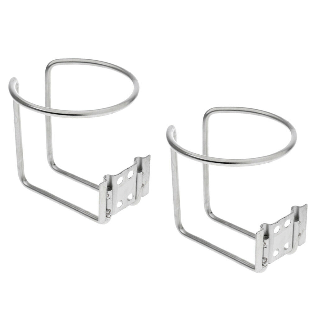 2Pieces Stainless Steel Boat Cup Drink Holder for Marine Yacht Truck Trailer