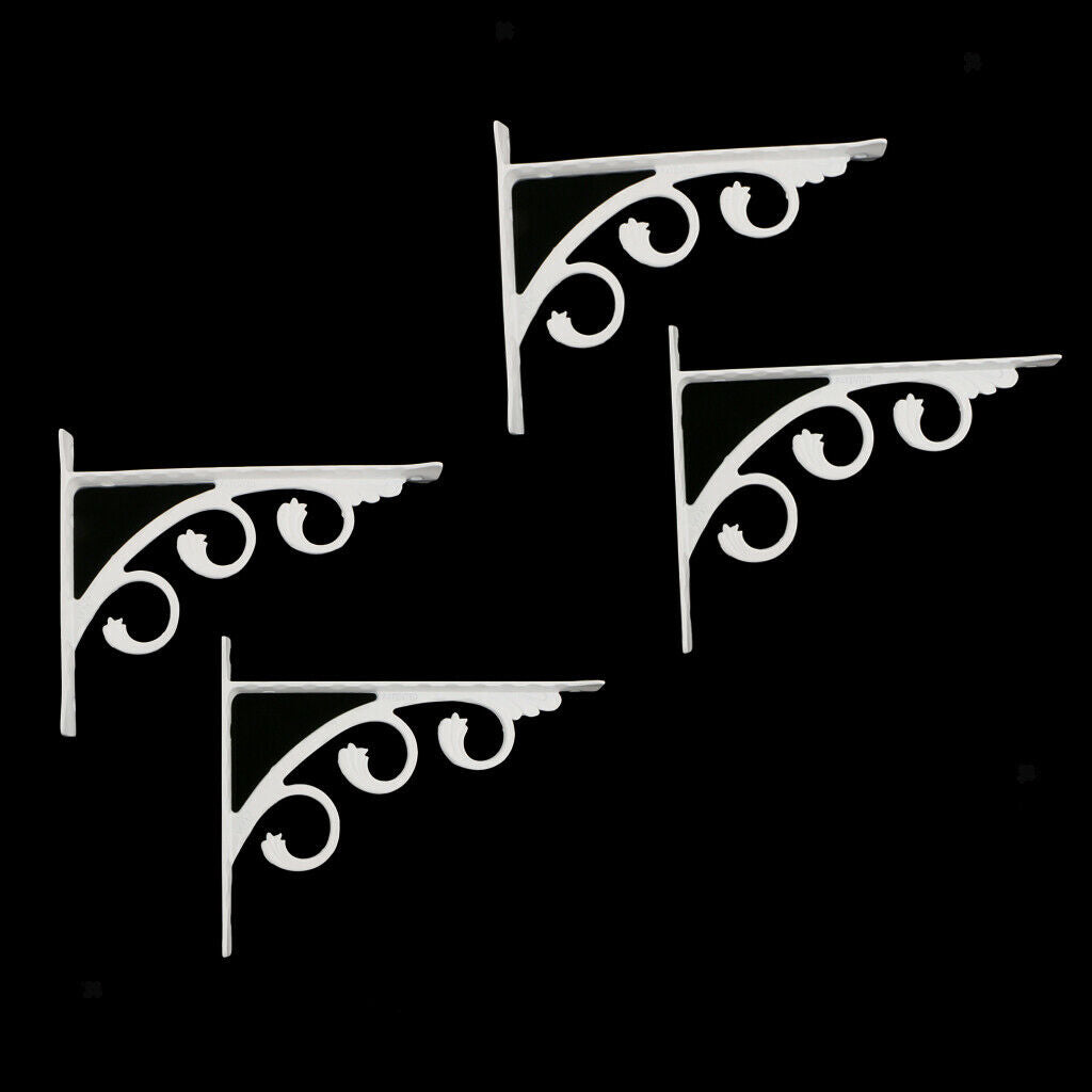 4pcs Rustproof Metal Wall Shelf Bracket Corner Bracket-L / M