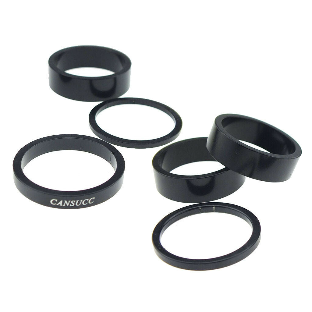 6 Pack Aluminium Alloy Bike Headset Spacers Bicycle Stem Washers Front