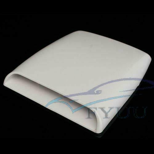 Universal ABS Car Decorative Air Flow Intake Hood Scoop Vent Bonnet White Cover