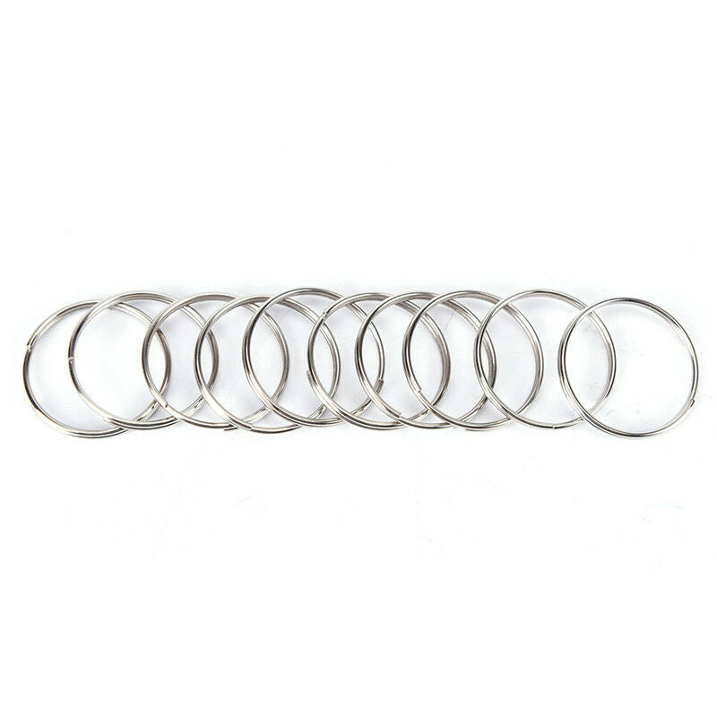 10pcs Steel Keyring Split Key Rings Nickel Hoop Ring Nickel Plated Steel L.l8