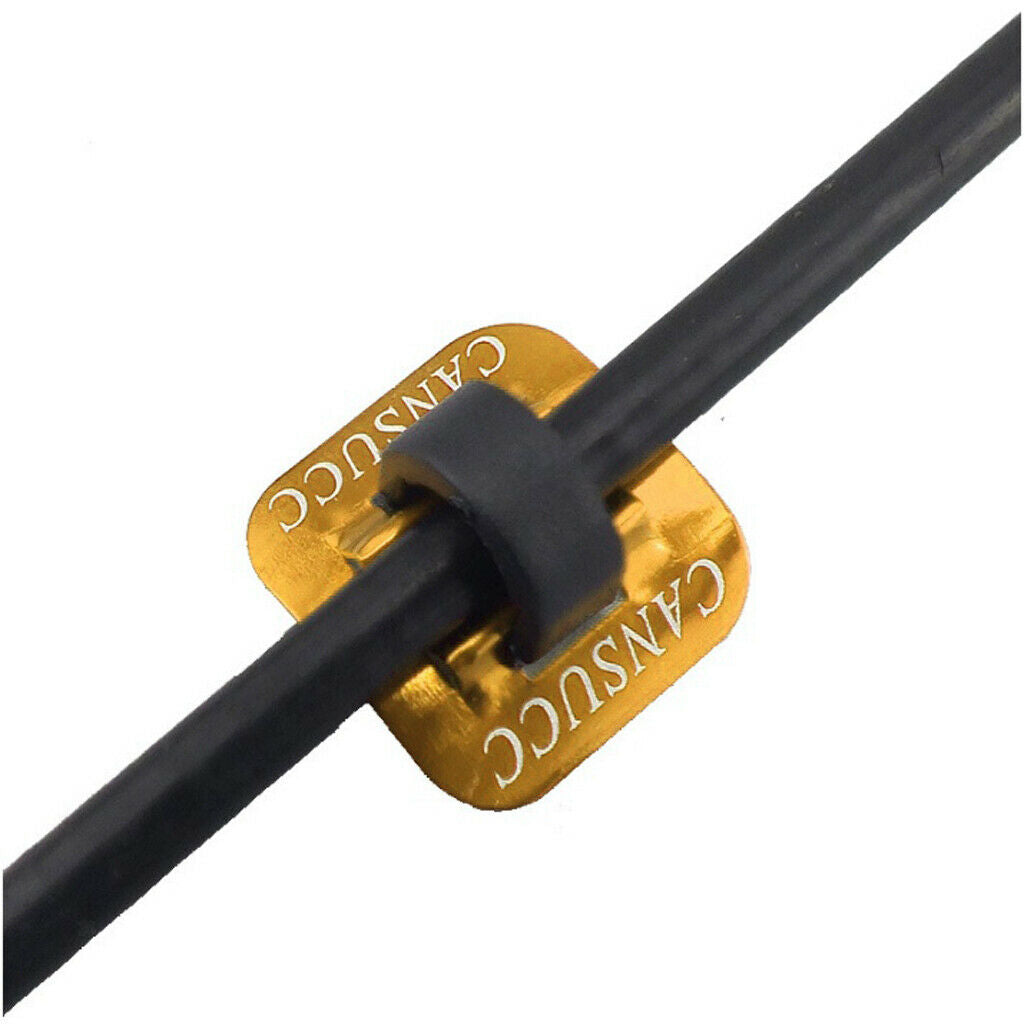 4 Sets Bicycle Brake Line Fixing Clips Mountain Bike Wire Holder Yellow