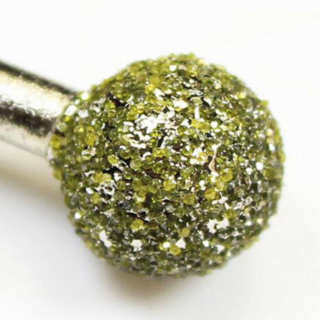 46 Grit Round Diamond Grinding Head Spherical Points Coated Burrs Tools 16mm