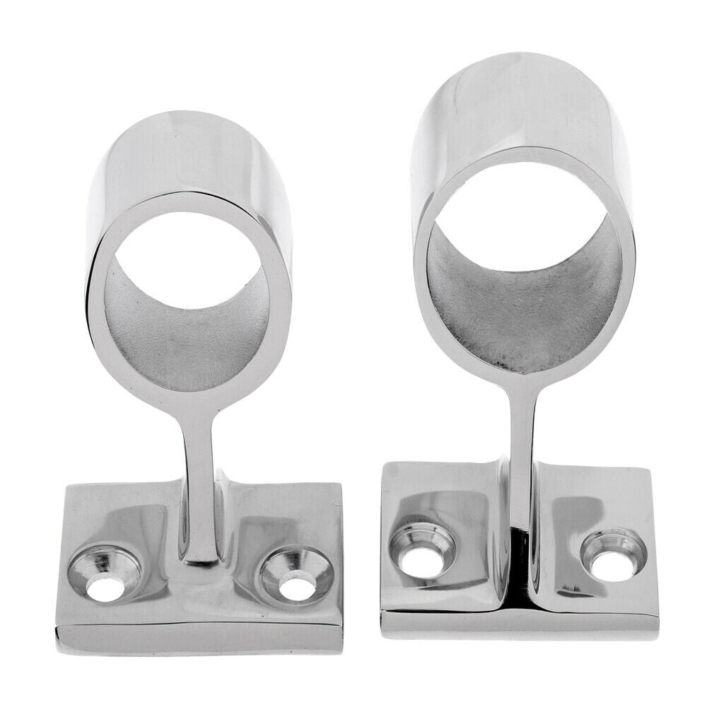 2 Pieces Boat Hand Rail Fittings Center Stanchion Marine 316 Stainless Steel