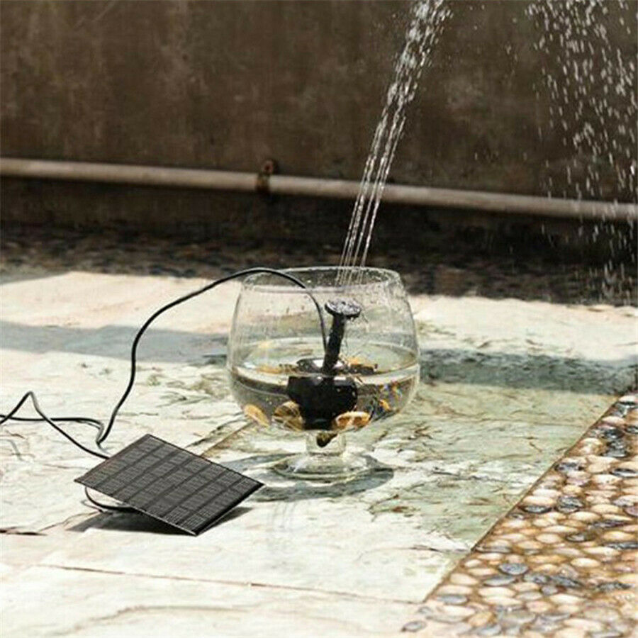 Solar Panel Power Submersible Fountain Pool Pond Garden Water Pump Kit Outdoor