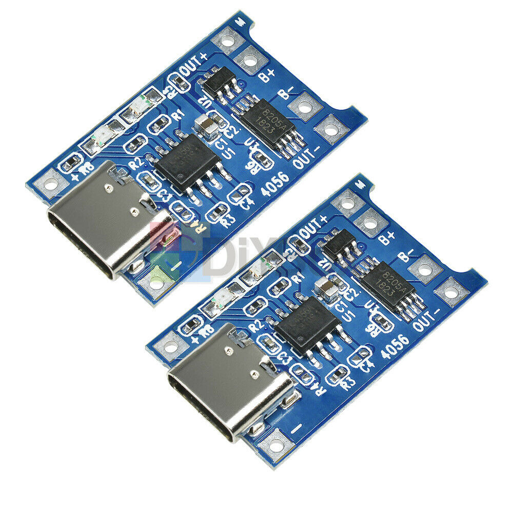 2pc TP4056A Li-ion BMS Lithium Battery Charge Micro USB Interface Board 5V 1A
