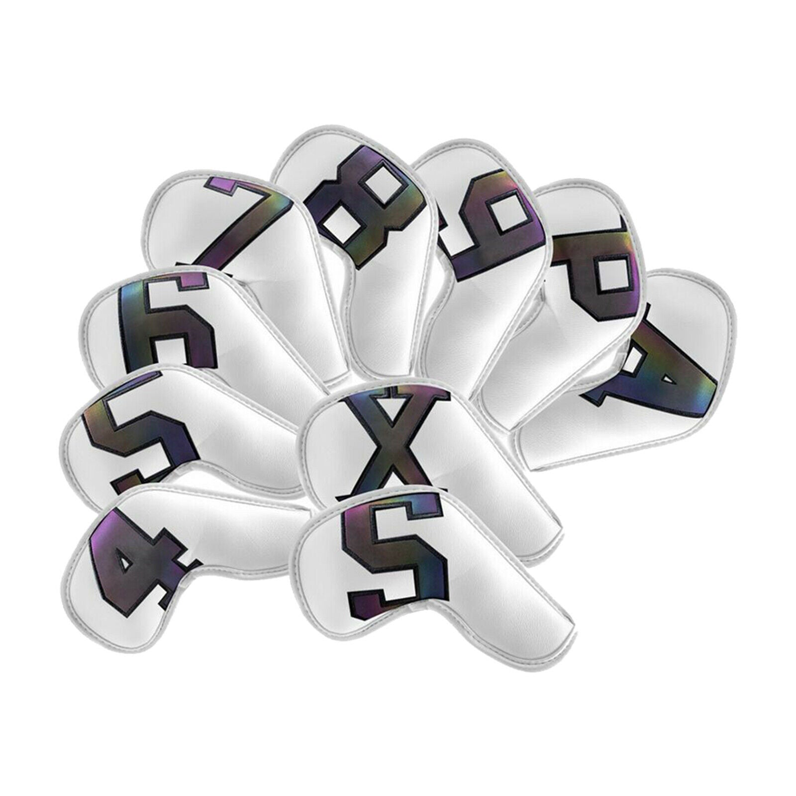 10x Golf Iron Headcover Anti-slip 4-9 A,S,P, X Club Covers Travel Transport