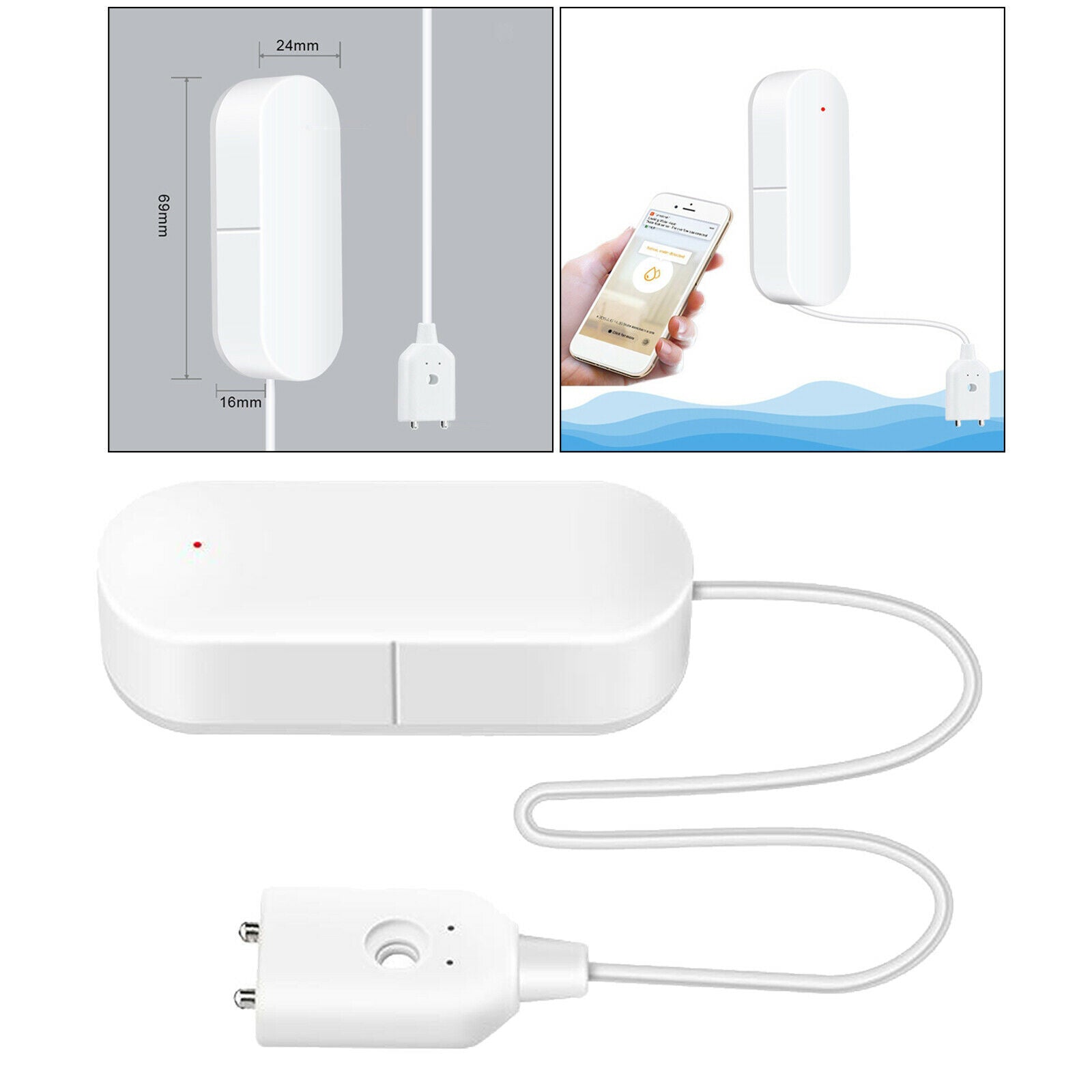 Smart Water Alarm Remote Monitor Kitchen Sink Basement Overflow Sensor