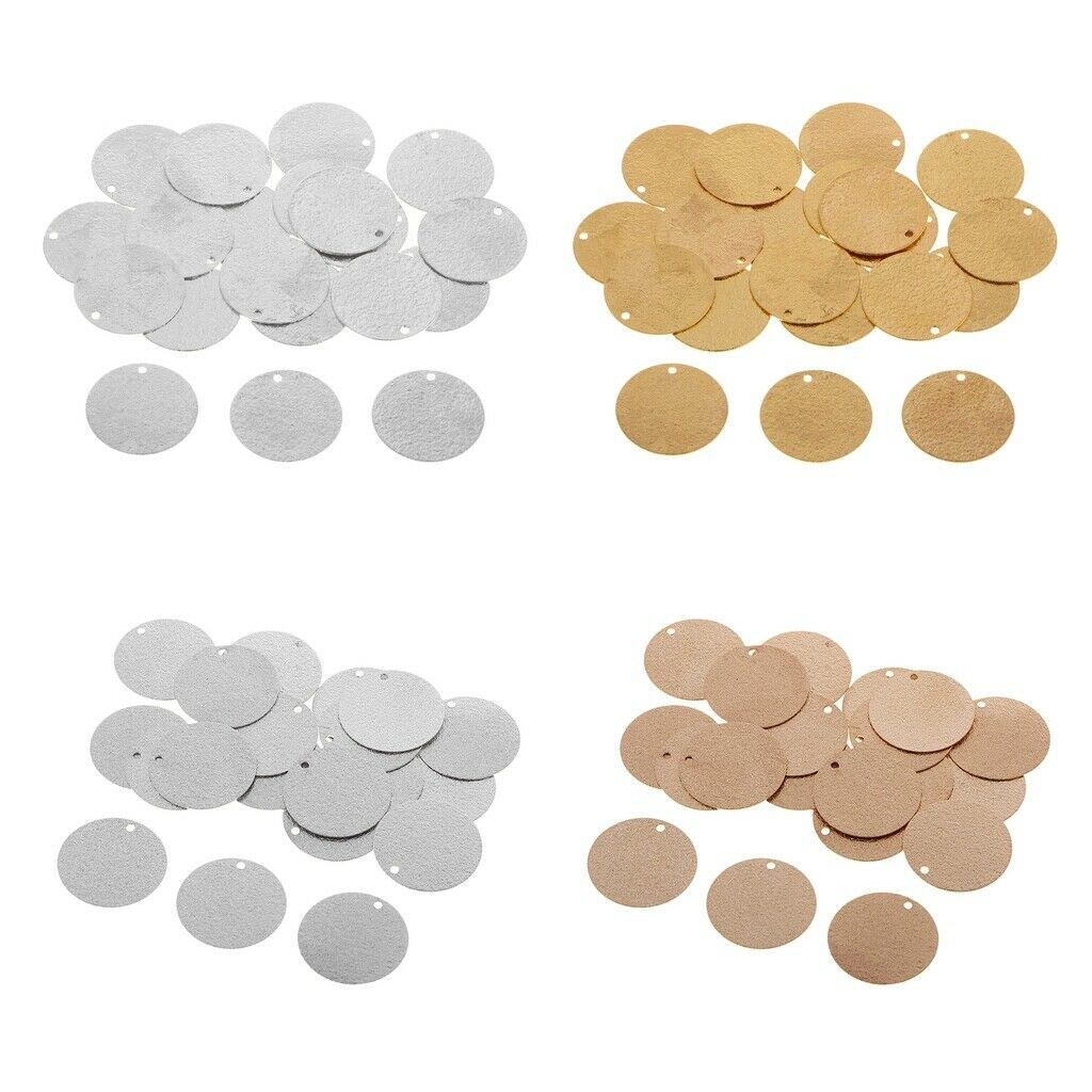 Pack of 80 Plated Coin Round Stamping Tags Blank Metal 0.79'' for Earrings