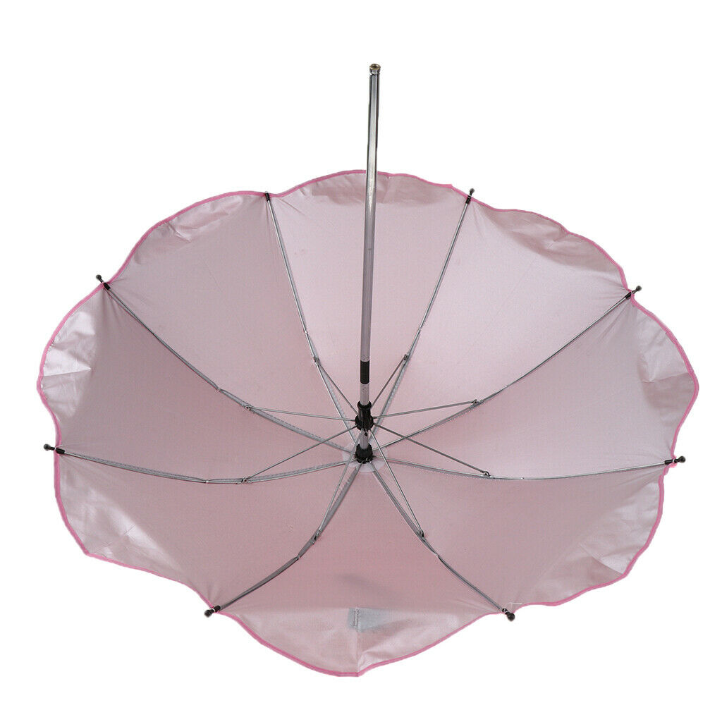2 Pieces Pink  Beach Sunshade Shelter All-weather Waterproof Umbrella with Safe