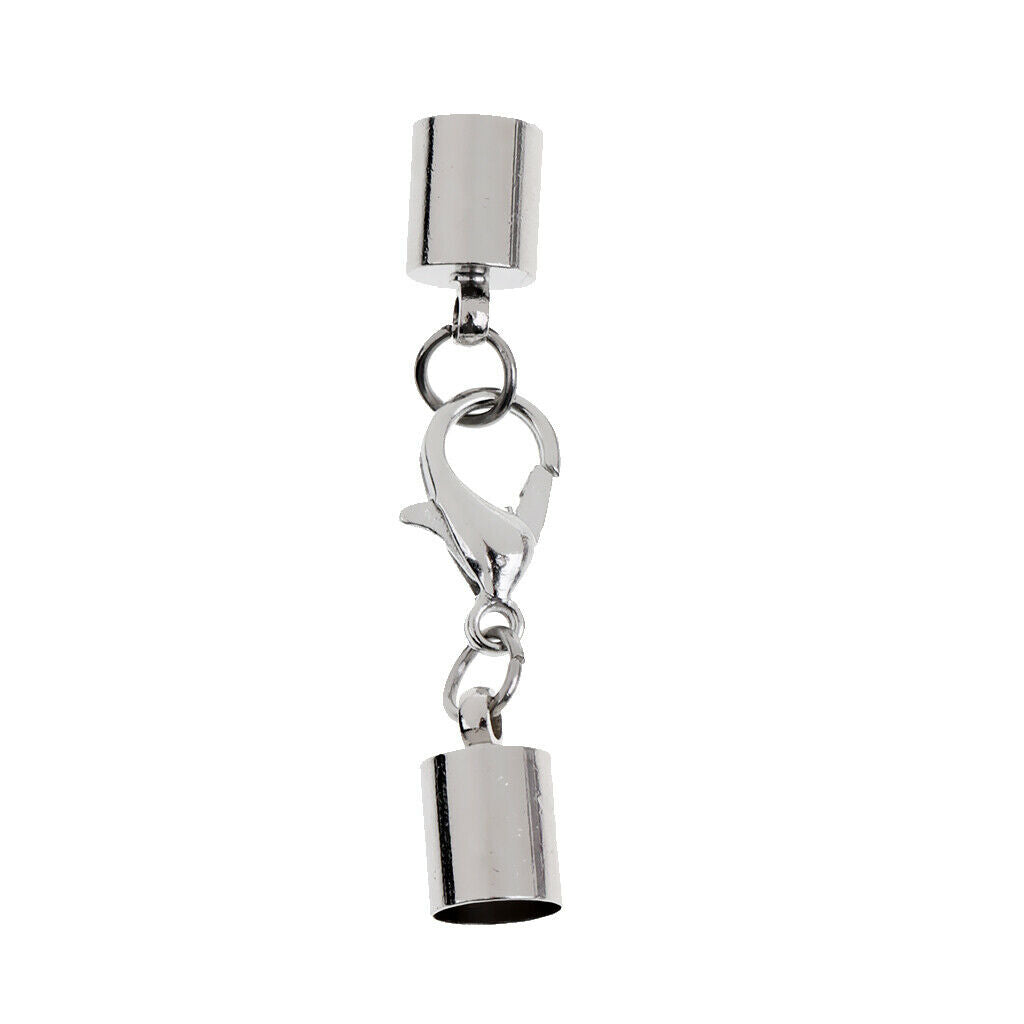 10Pcs Cord End Caps Buckles Lobster Clasps for Necklace Jewelry Findings