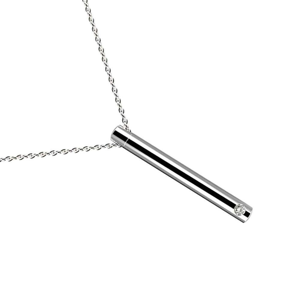 Urn Memorial Cylinder Pendant Necklace Ashes Keepsake Exquisite Cremation