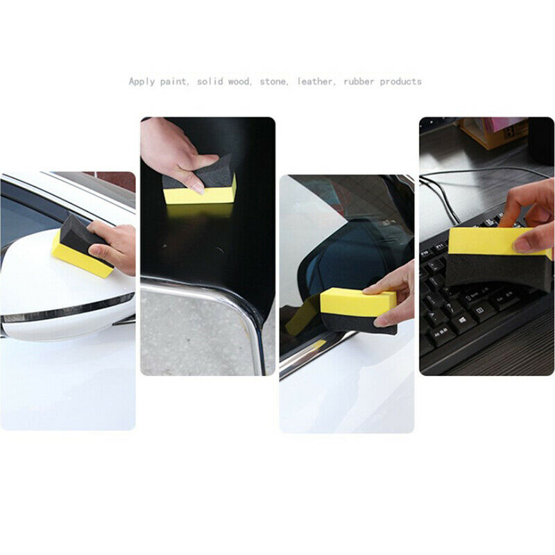 6Pc Tire Contour Dressing Applicator Pads Gloss Shine Color Polishing Wax.l8