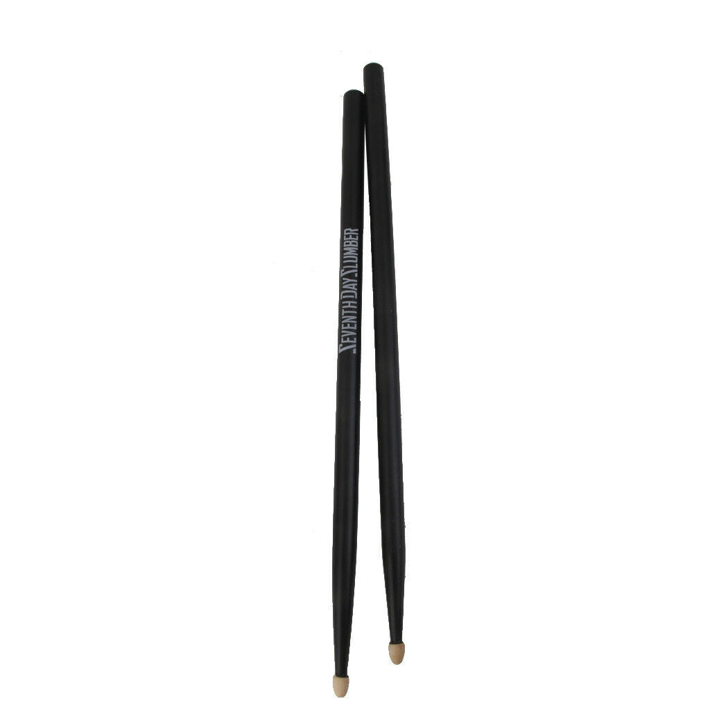 2X A Pair Music Band Maple Wood Black Drumsticks 5A a Must drums tools Portable