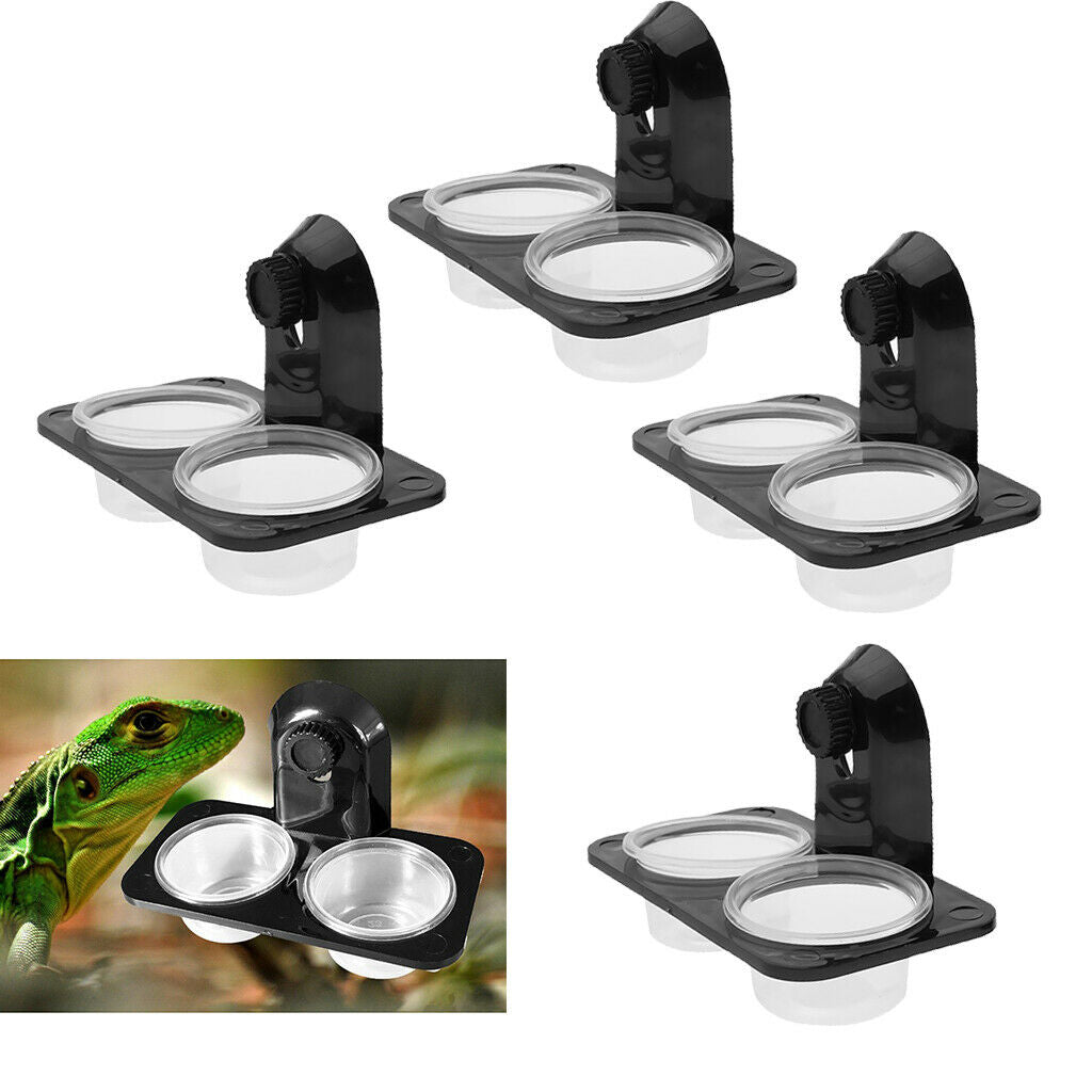 4 Pcs High Quality Food Water Dish Bowl Feeder For Reptile-Lizard Turtle
