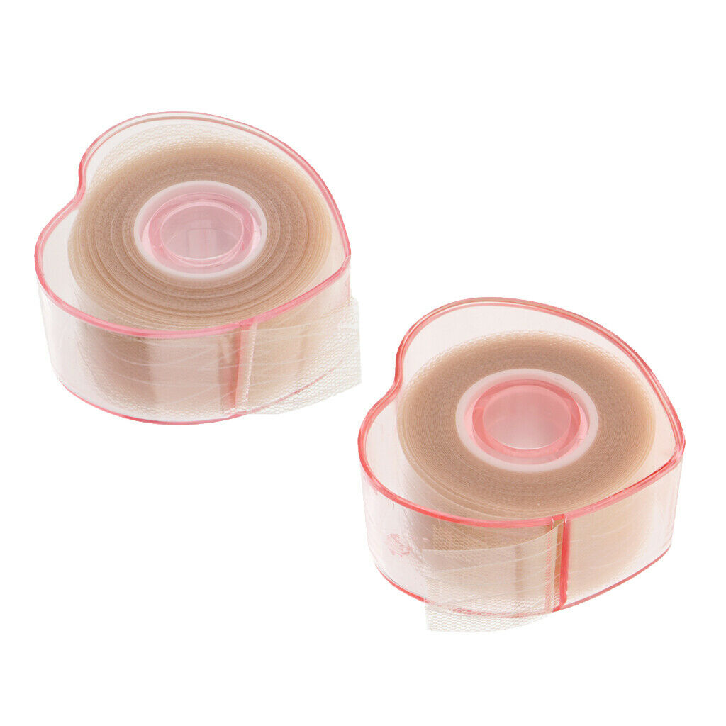 2 Pieces Lace Eyelid Paste Strips Seamless Long Lasting Uneven Eyelid Tapes
