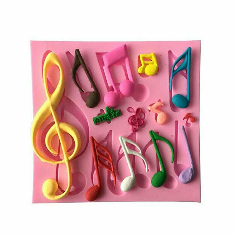 Pastry Baking Tools Music Notes Shaped Silicone Fondant Cake Molds Bakwar.l8
