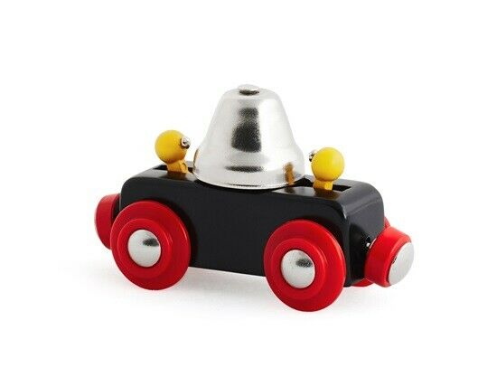 33749 BRIO Bell Wagon Wooden Railway Train Hear the Bell Ring as it Moves Along