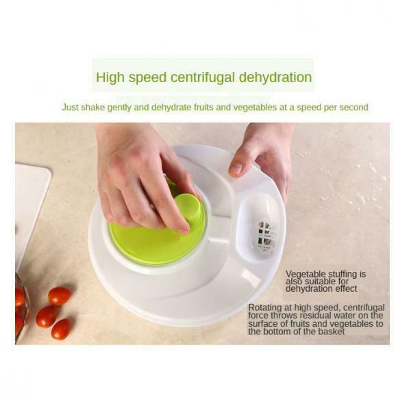 Large 5L Salad Spinner Vegetable Washer with Bowl Quick Dry Anti-Wobble Tech