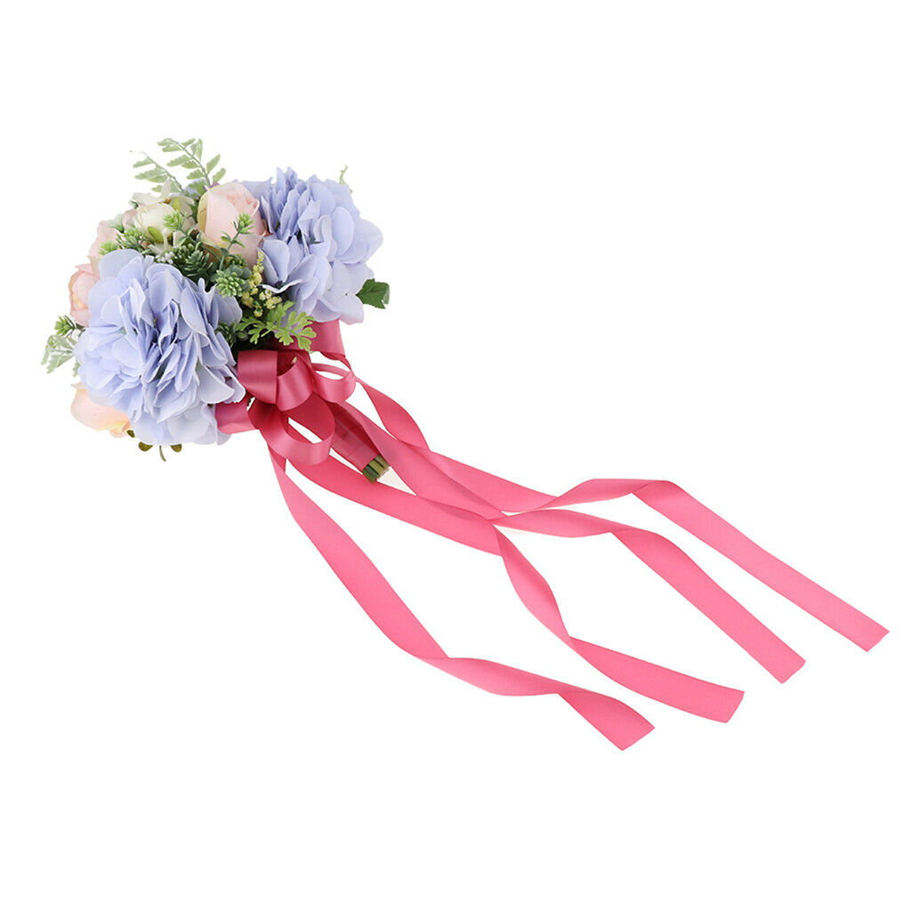 Romantic Rose Wedding Bridal Bouquet Hand Holding Flowers- Colorful Elegant