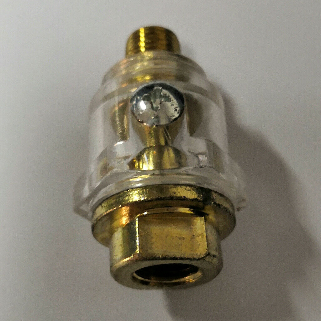 Solid 1/4'' NPT Line Brass Compressor Mini In-Line Oiler Air Lubricator Tool