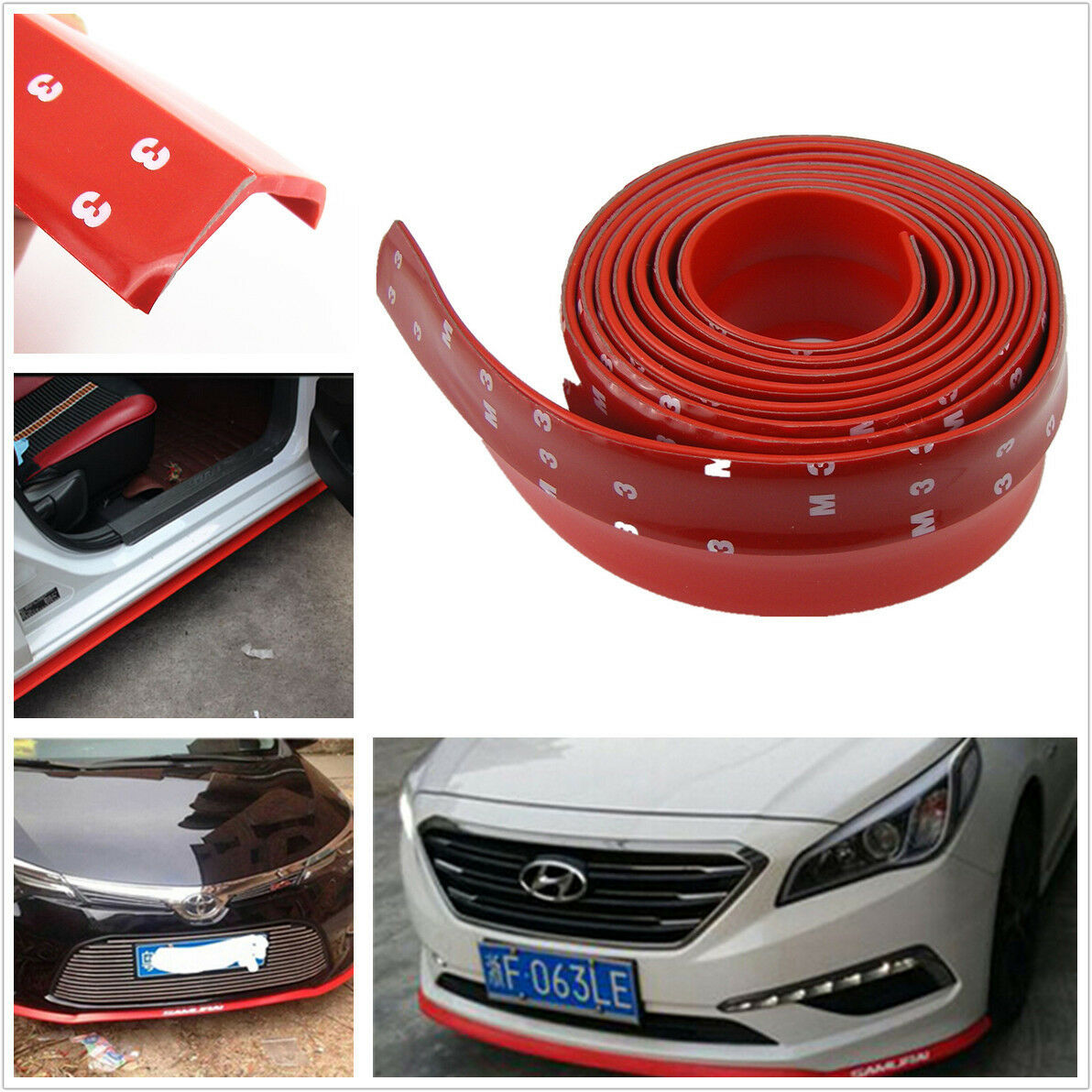 Autos Front Bumper Quick Lip Splitter Body Spoiler Skirt Valance Chin Protector