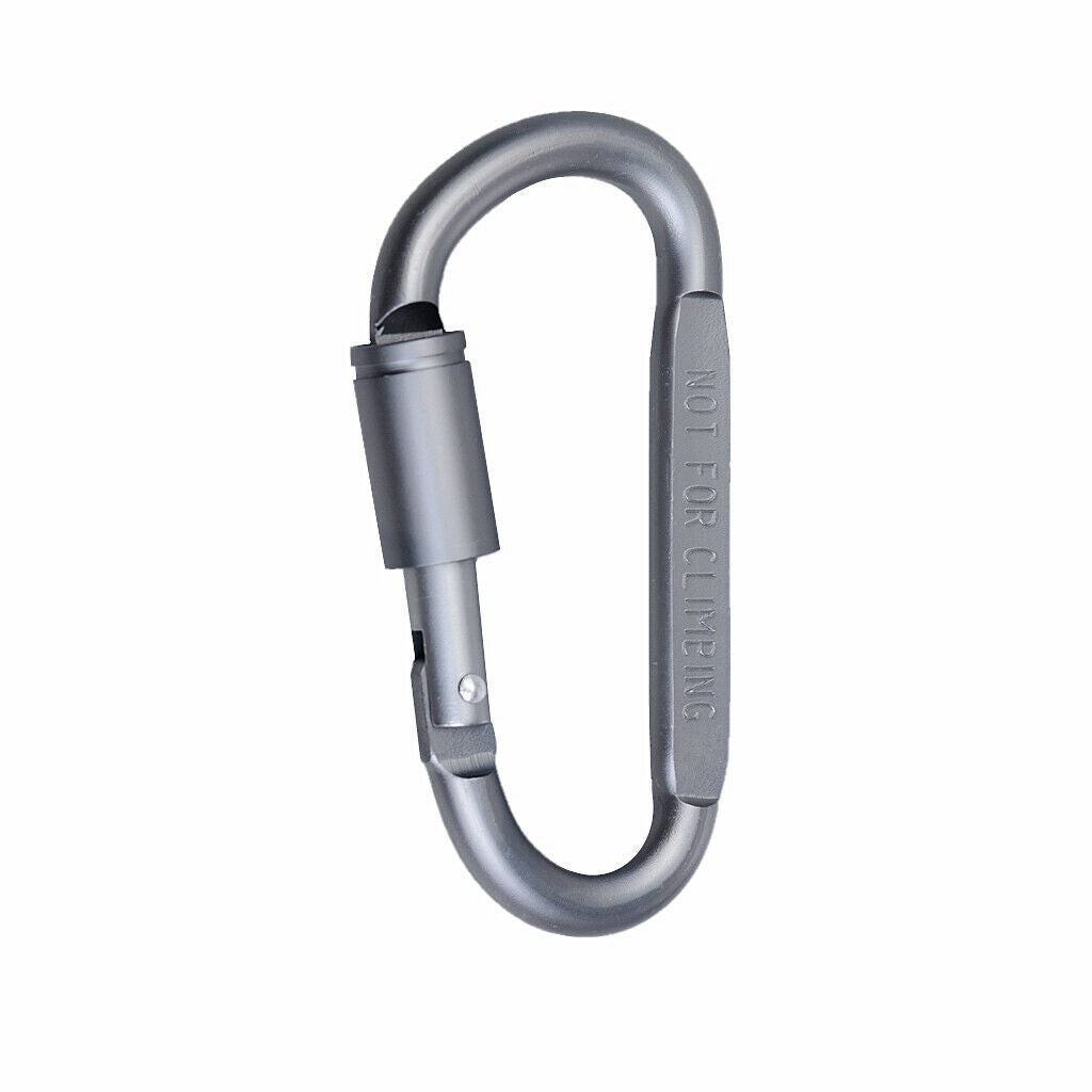 3pcs Tin Alloy D Type Carabiner Keychain Buckle Screw Locking