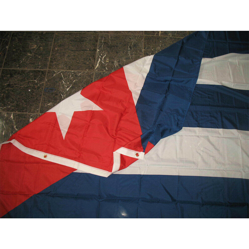 5x8 ft Cuba Cuban Flag Rough Tex Knitted 5'x8' Banner (3 Grommets) Polyester