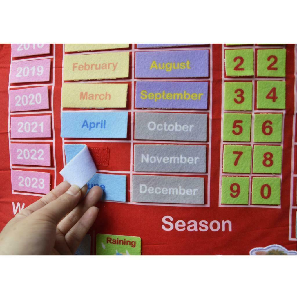 Hanging Advent Calendars with Weather Station Season for Kids Early Education